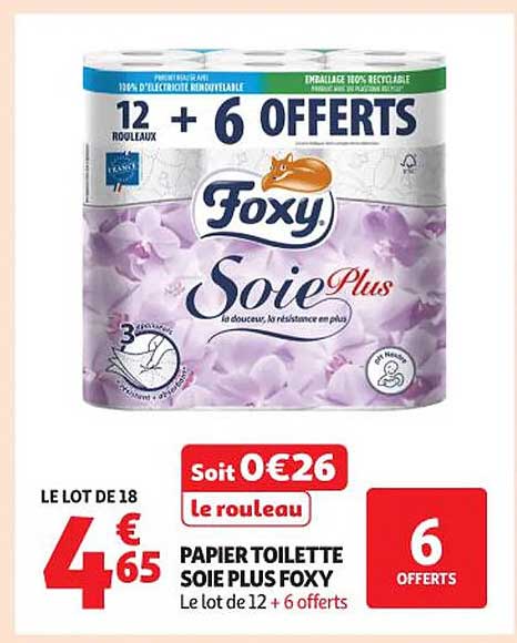 PAPIER TOILETTE SOIE PLUS FOXY
