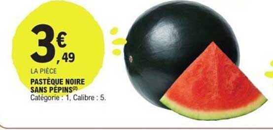 PASTÈQUE NOIRE SANS PÉPINS