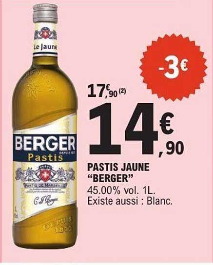 PASTIS JAUNE "BERGER"