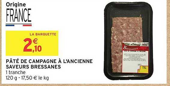 PÂTÉ DE CAMPAGNE À L'ANCIENNE SAVEURS BRESSANES