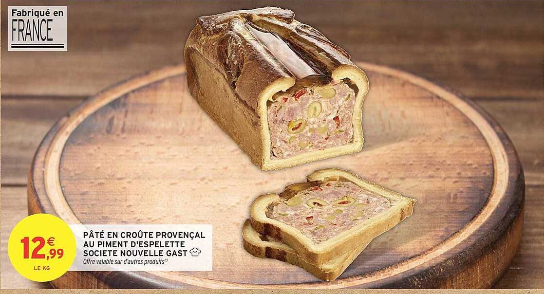 PÂTÉ EN CROÛTE PROVENCAL AU PIMENT D'ESPELETTE SOCIETE NOUVELLE GAST