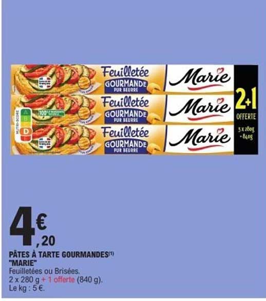 PÂTES À TARTE GOURMANDES MARIE
