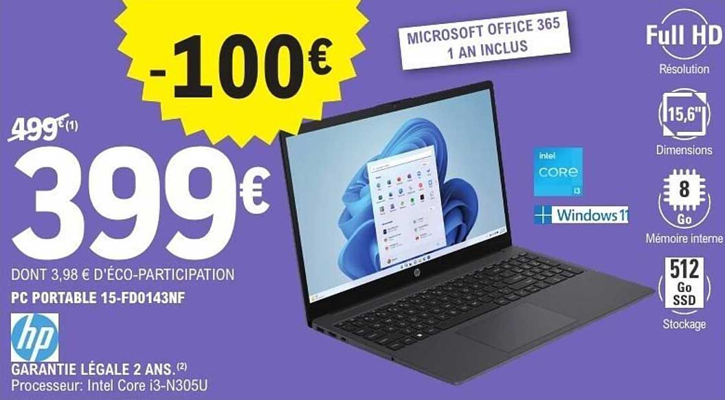 PC PORTABLE 15-FD0143NF