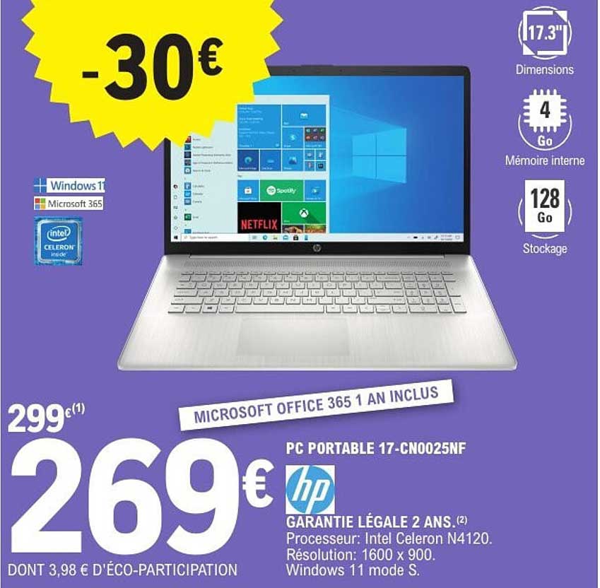 PC PORTABLE 17-CN0025NF