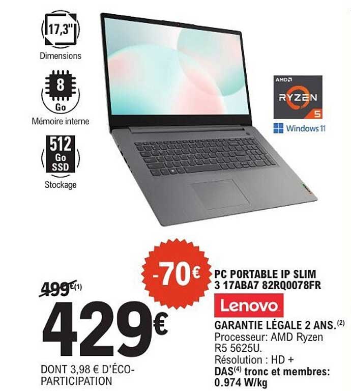 PC PORTABLE IP SLIM 3 17AB7 82RQ0078FR