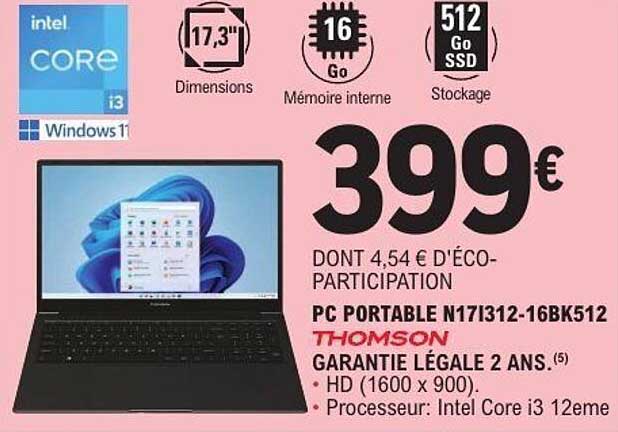 PC PORTABLE N171312-16BK512