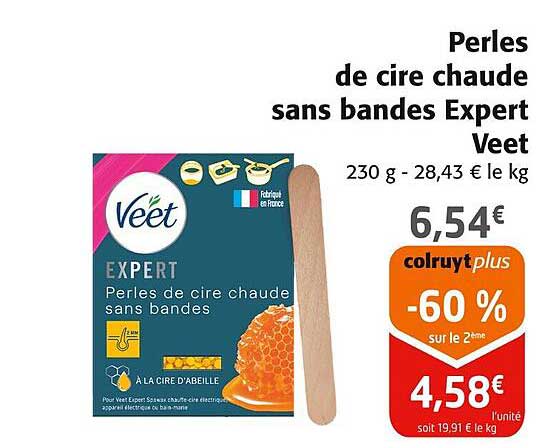 Perles de cire chaude sans bandes Expert Veet