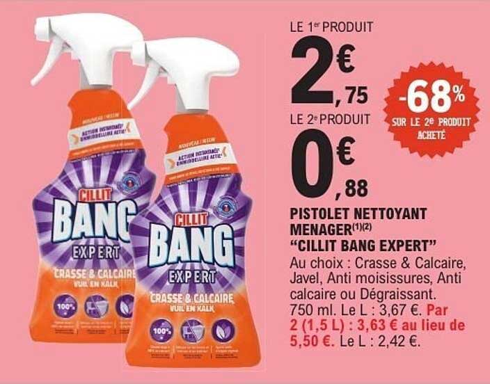 PISTOLET NETTOYANT MENAGER "CILLIT BANG EXPERT"