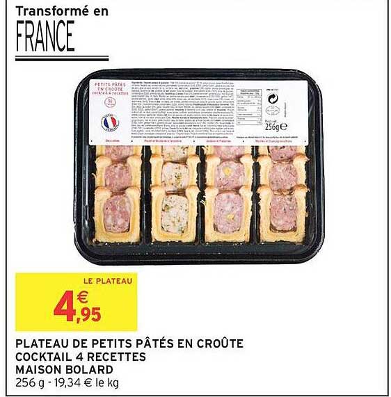 PLATEAU DE PETITS PÂTÉS EN CROÛTE COCKTAIL 4 RECETTES MAISON BOLARD
