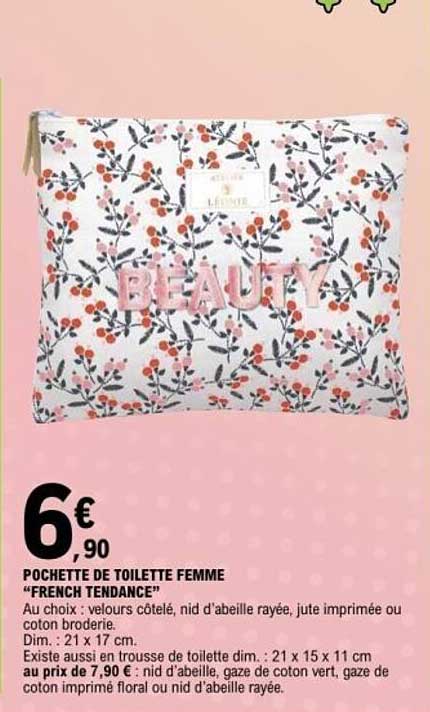 POCHETTE DE TOILETTE FEMME "FRENCH TENDANCE"