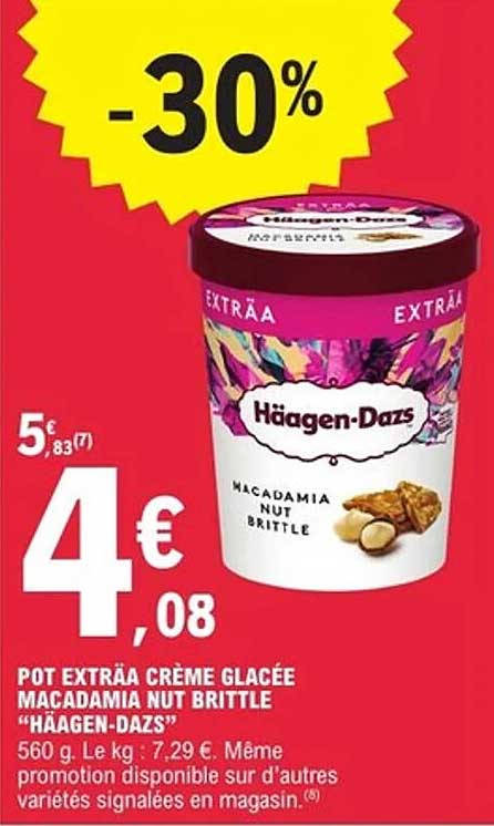 POT EXTRÂA CRÈME GLACÉE MACADAMIA NUT BRITTLE “HÄAGEN-DAZS”