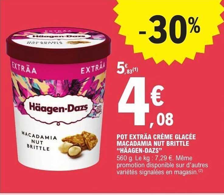 POT EXTRAÂ CRÈME GLACÉE MACADAMIA NUT BRITTLE "HÄAGEN-DAZS"