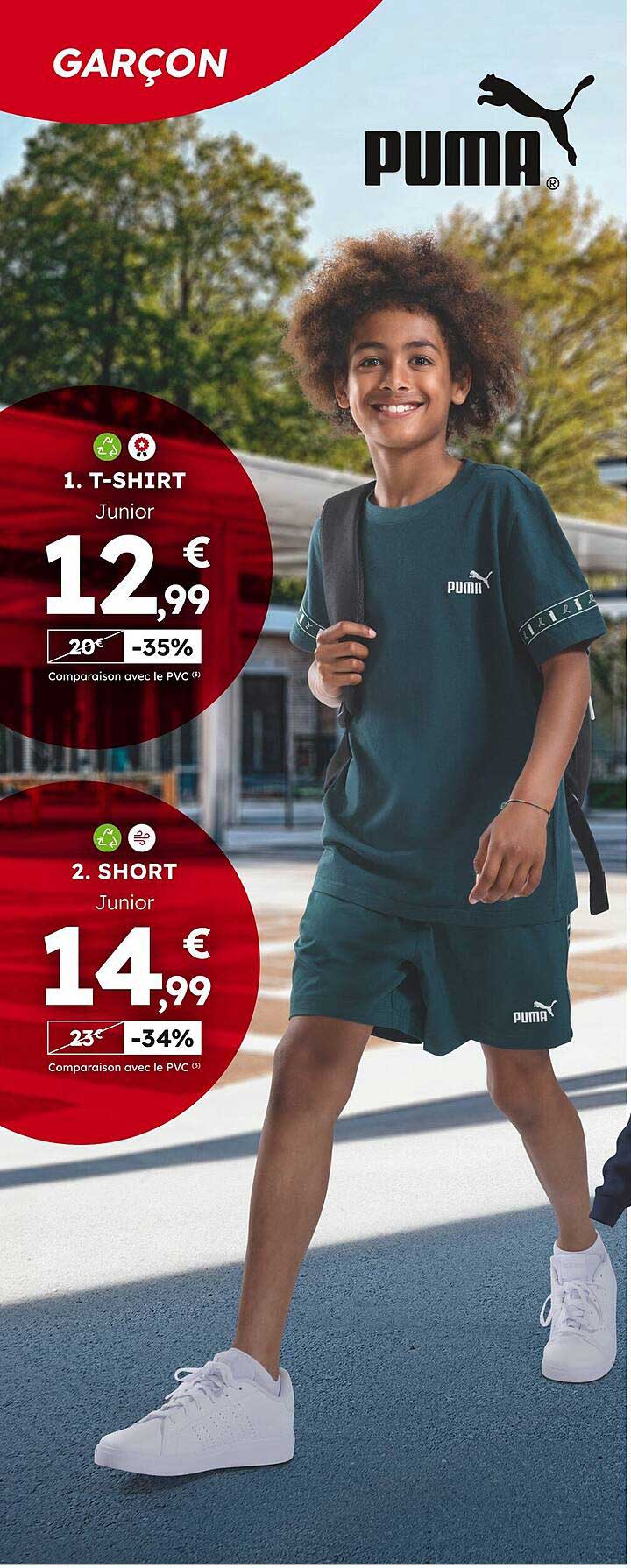 Promotion T-Shirt et Short Junior - Puma