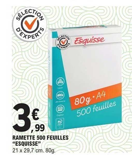 RAMETTE 500 FEUILLES “ESQUISSE”