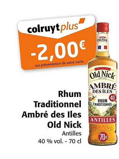 Rhum Traditionnel Ambré des Iles Old Nick