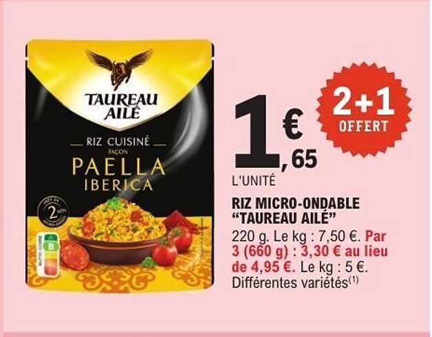 RIZ MICRO-ONDABLE "TAUREAU AILE"