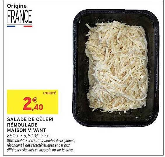 SALADES DE CÉLERI RÉMOULADE MAISON VIVANT