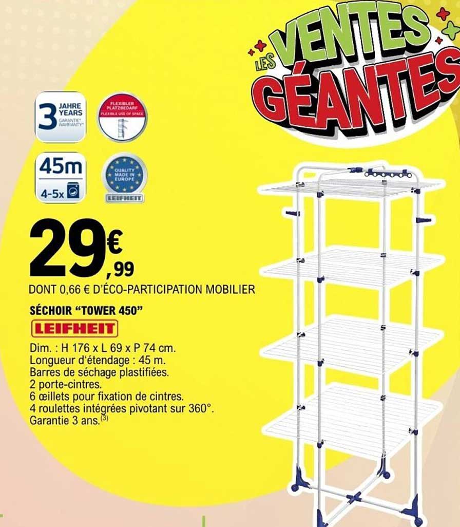 SÉCHOIR "TOWER 450" LEIFHEIT