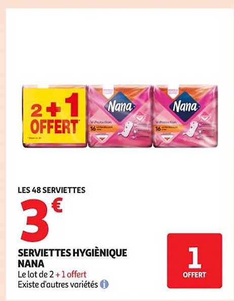 SERVIETTES HYGIÉNIQUE NANA