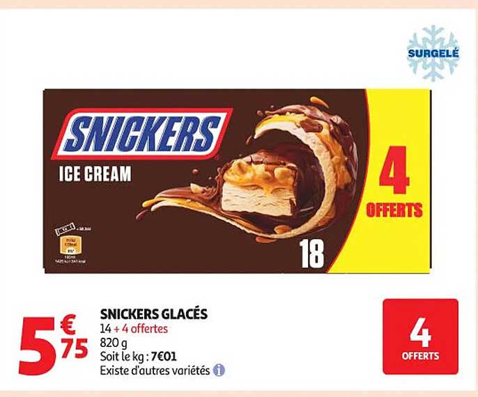 SNICKERS GLACÉS