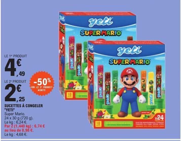 Sucettes à congeler "Yeti" Super Mario