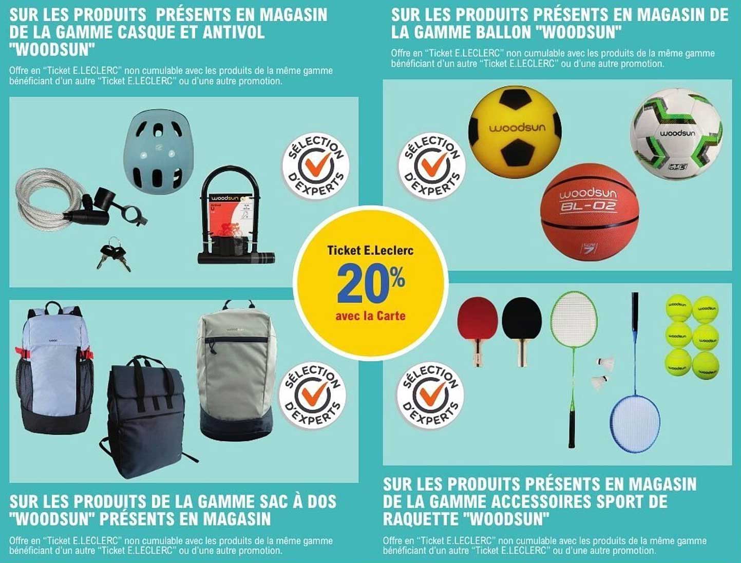 Ticket E.Leclerc 20% avec la Carte
