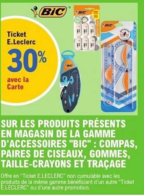 Ticket E.Leclerc 30% avec la Carte