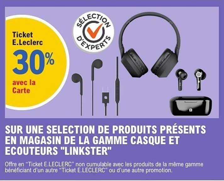 Ticket E.Leclerc 30% avec la Carte