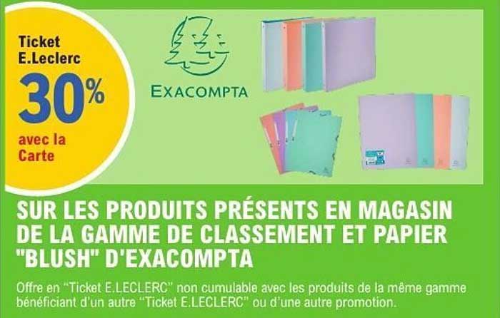 Ticket E.Leclerc 30% avec la Carte