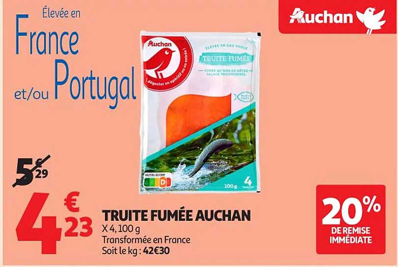 TRUITE FUMÉE AUCHAN