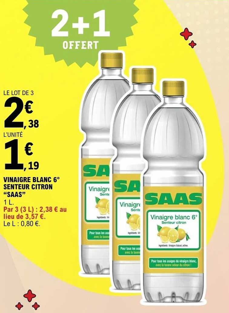 Vinaigre blanc 6° Senteur citron "SAAS"