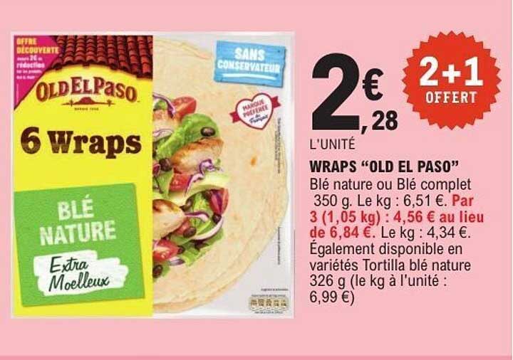 WRAPS "OLD EL PASO"