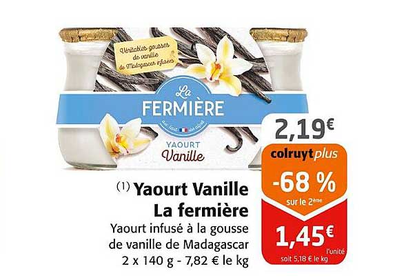 Yaourt Vanille La fermière