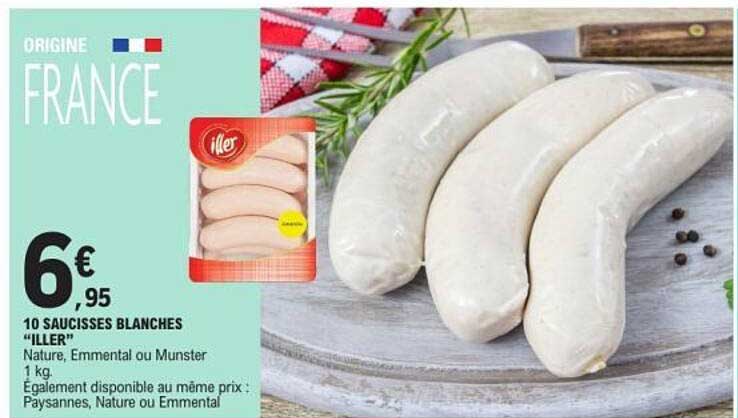 10 SAUCISSES BLANCHES "ILLER"