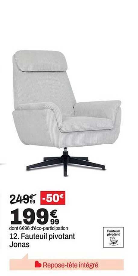 12. Fauteuil pivotant Jonas