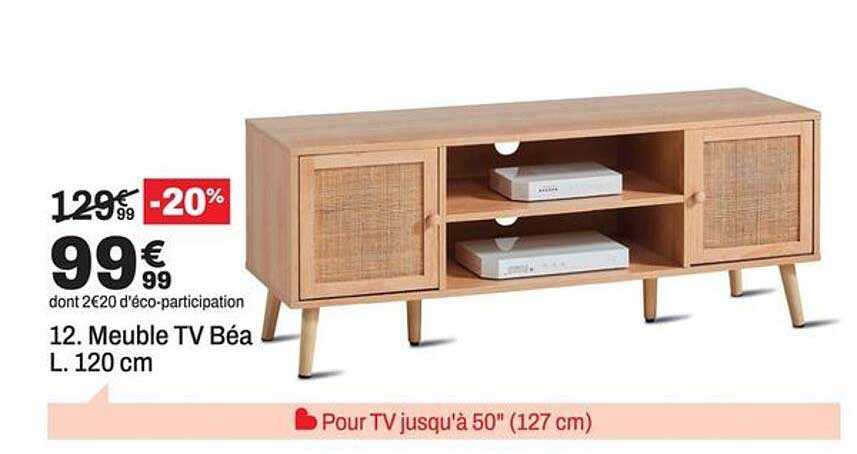 12. Meuble TV Béa L. 120 cm