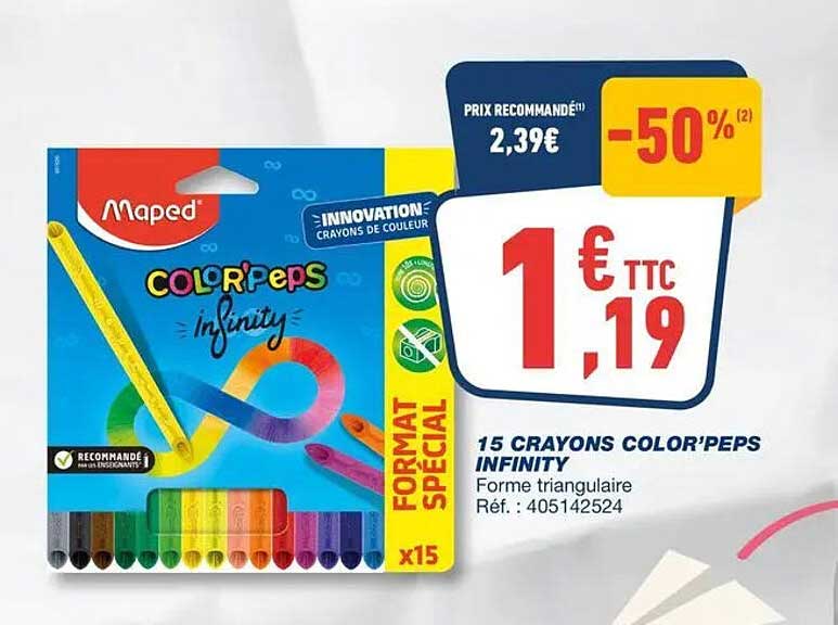 15 crayons Color'Peps Infinity