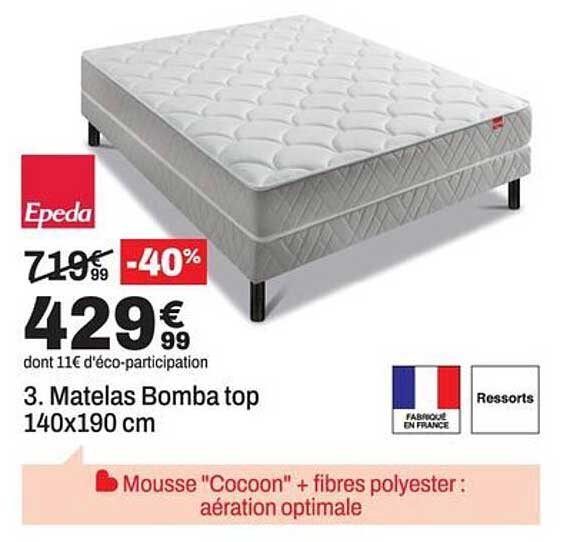 3. Matelas Bomba top 140x190 cm