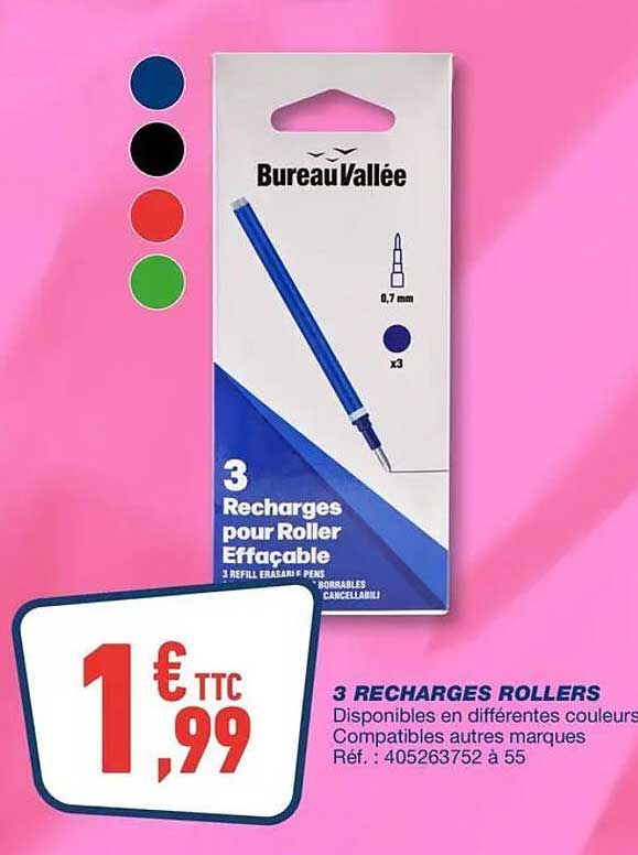 3 RECHARGES ROLLERS
