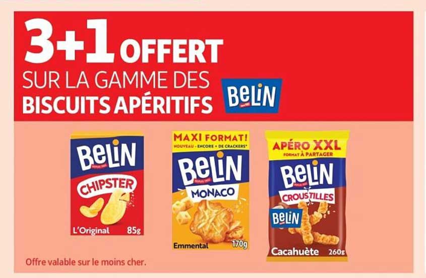 3+1 OFFERT SUR LA GAMME DES BISCUITS APÉRITIFS BELIN