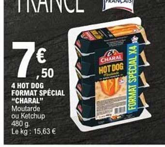 4 HOT DOG FORMAT SPÉCIAL “CHARAL”