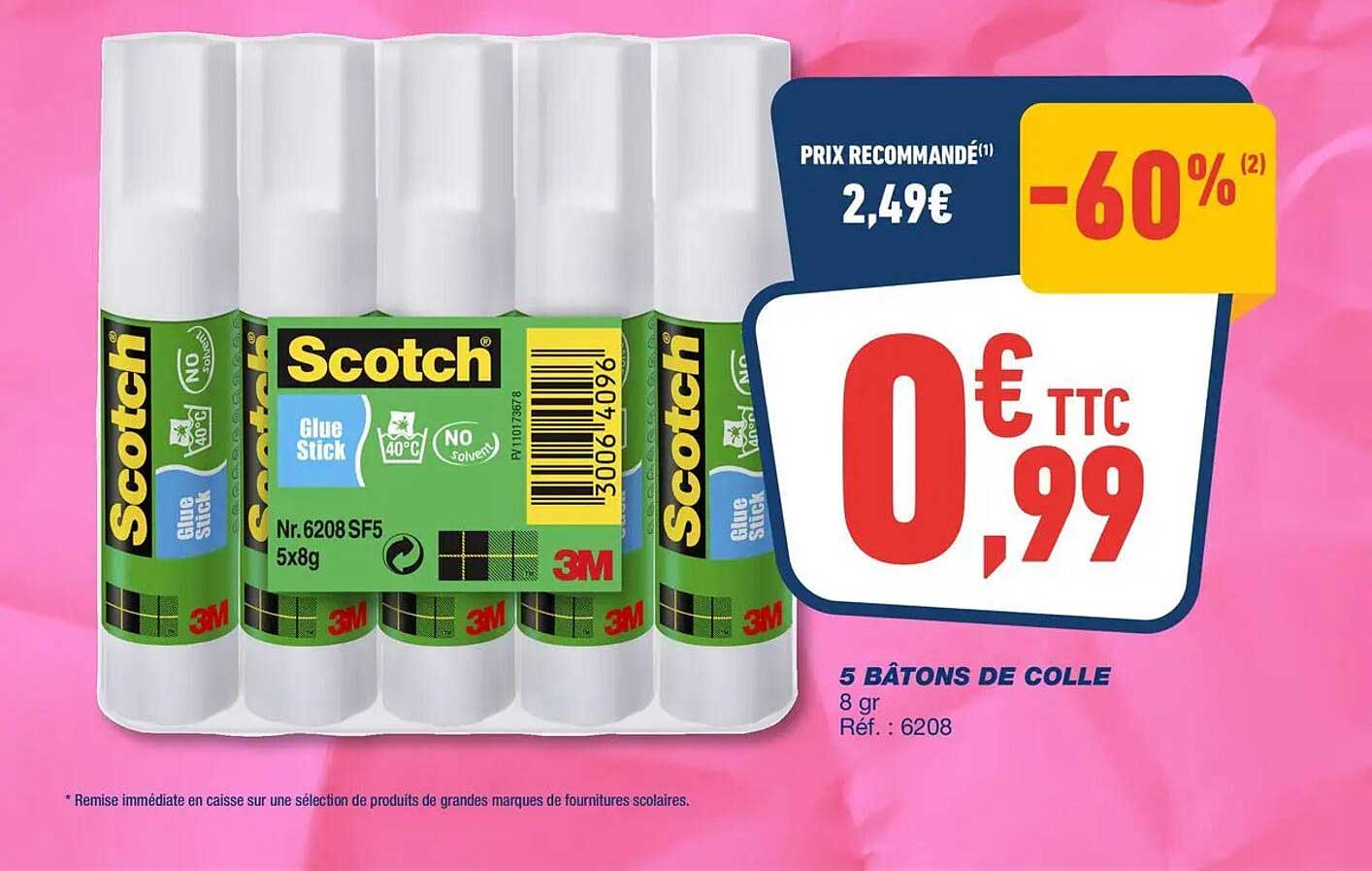 5 BÂTONS DE COLLE 8 gr Réf. : 6208