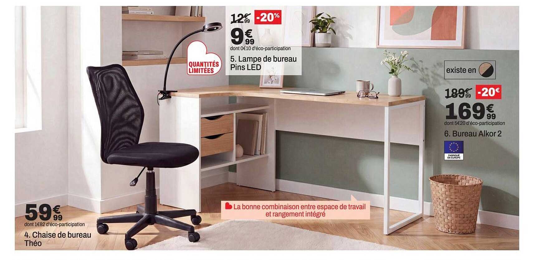 5. Lampe de bureau Pins LED