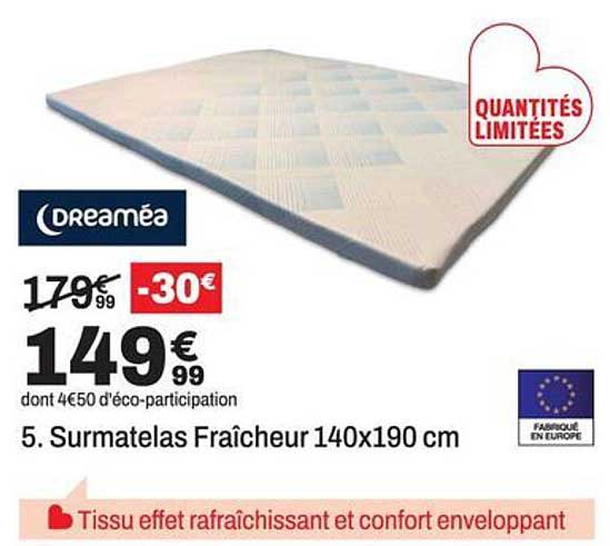 5. Surmatelas Fraîcheur 140x190 cm
