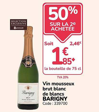 50% SUR LA 2e ACHETEE