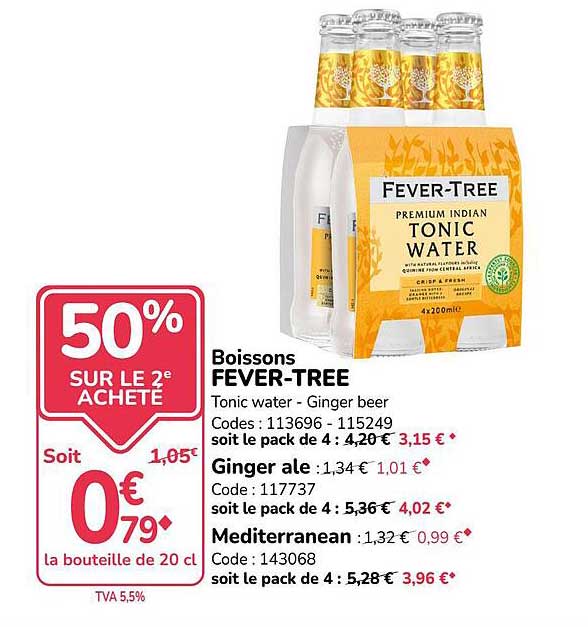 50% SUR LE 2e ACHETÉ