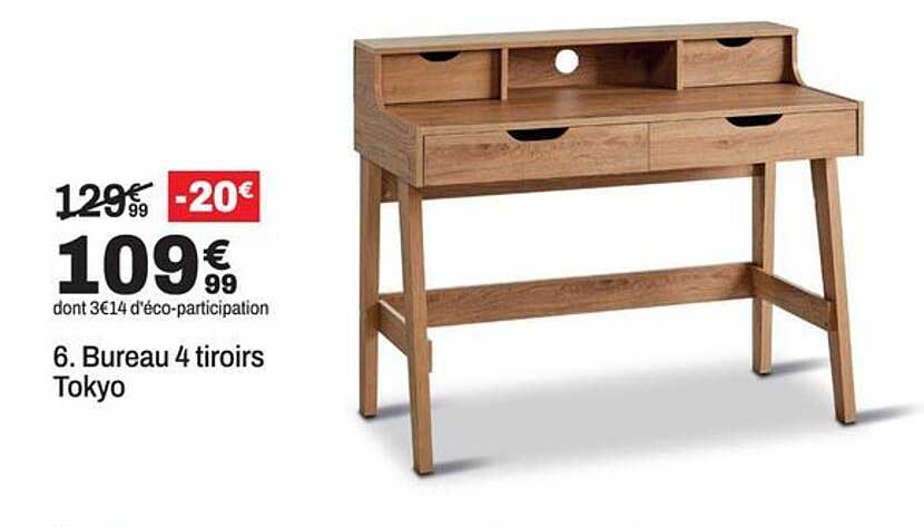 6. Bureau 4 tiroirs Tokyo