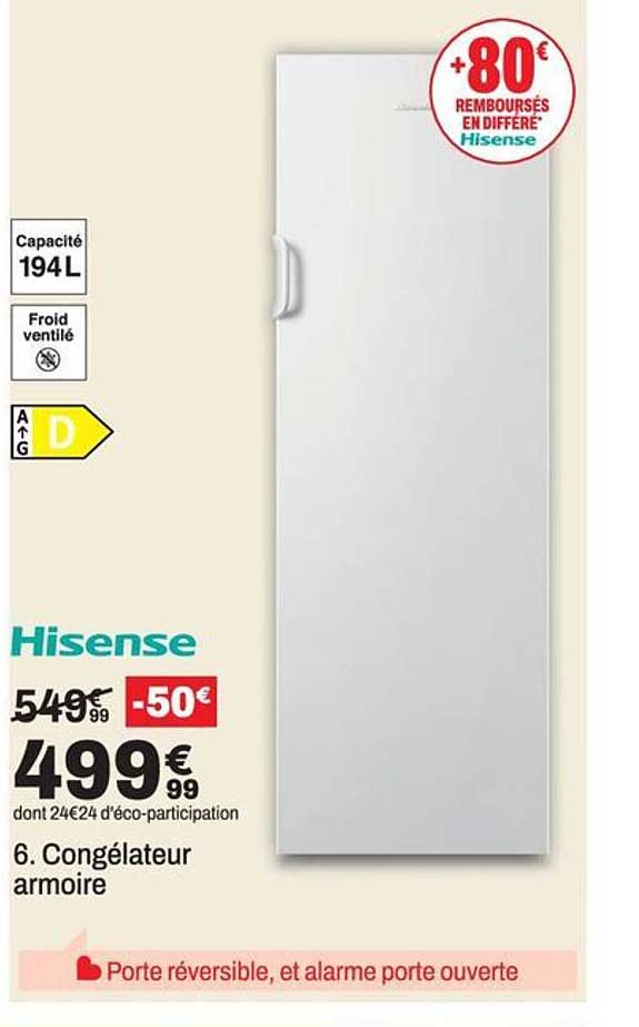 6. Congélateur armoire