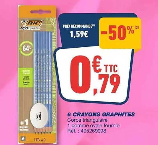 6 CRAYONS GRAPHITES