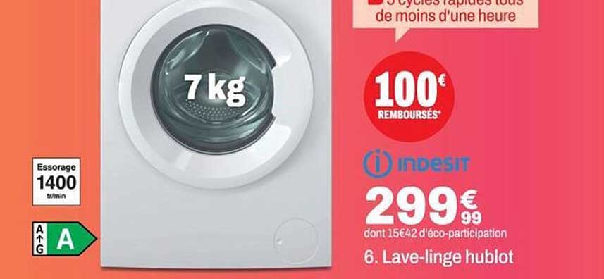6. Lave-linge hublot
